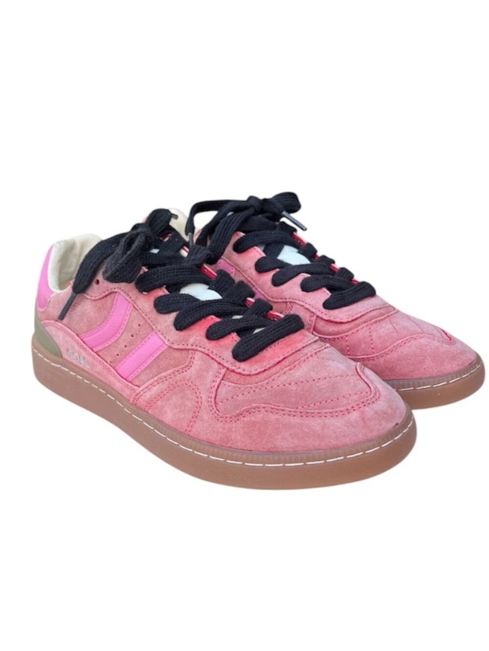 Coolway Goal Pink Suede Sneakers Women Size 9 Low Profile Retro Skate Shoes - Picture 2 of 9